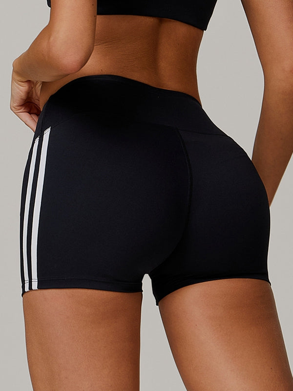 ZASUWA Female Contrast Color Stripes High-rise Leggings