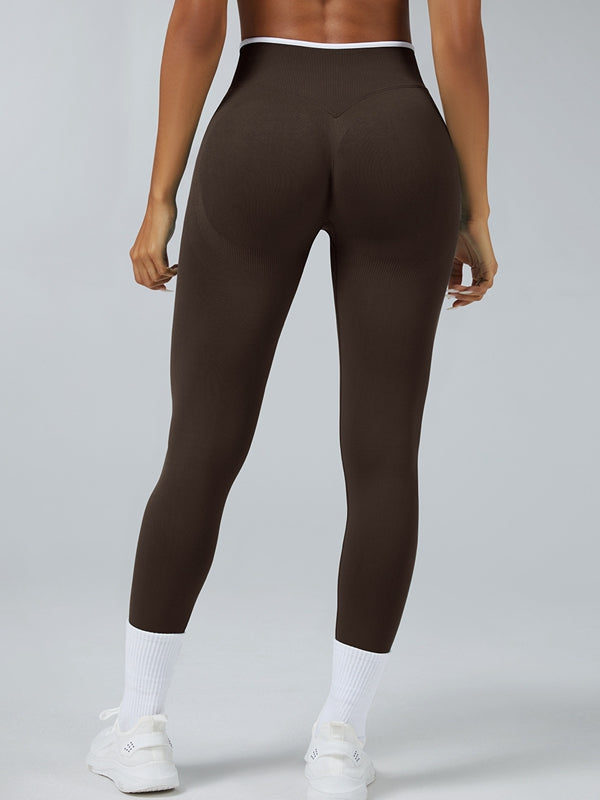 ZASUWA Female Stripes Seamless High-rise Leggings