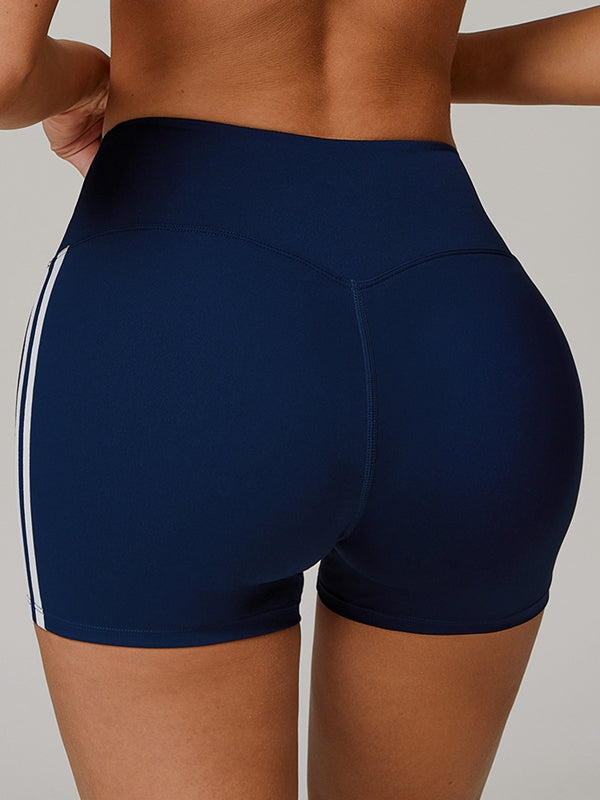 ZASUWA Female Contrast Color Stripes High-rise Flare Leggings