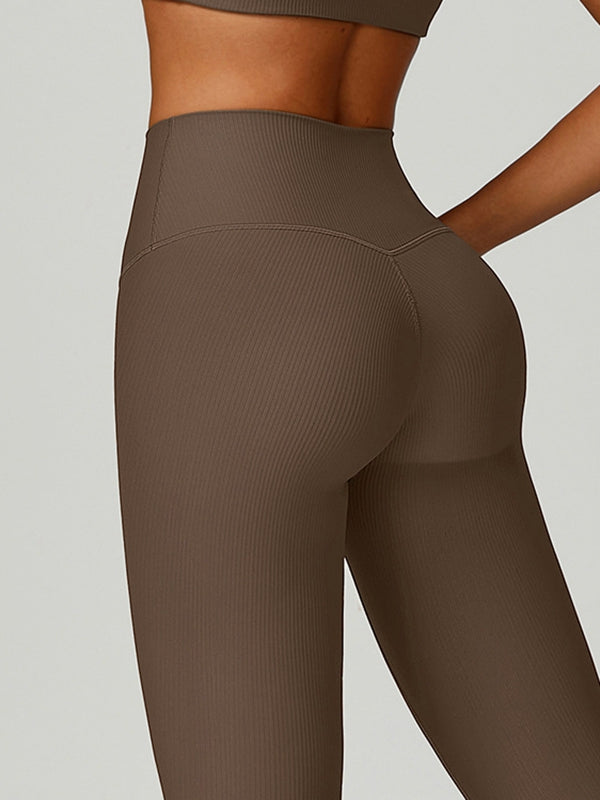 ZASUWA Female Ribbed High-rise Leggings