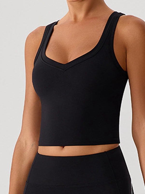 ZASUWA Female Big Heart Shape Cross Back Sports Bras