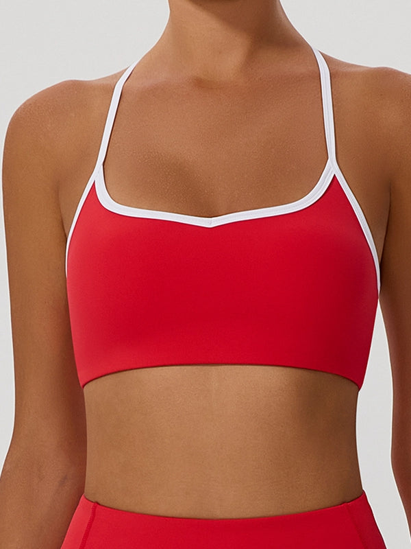 ZASUWA Female Big Heart Shape Cross Back Sports Bras