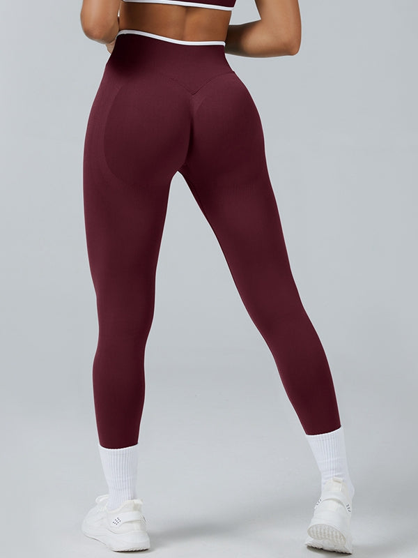 ZASUWA Female Stripes Seamless High-rise Leggings