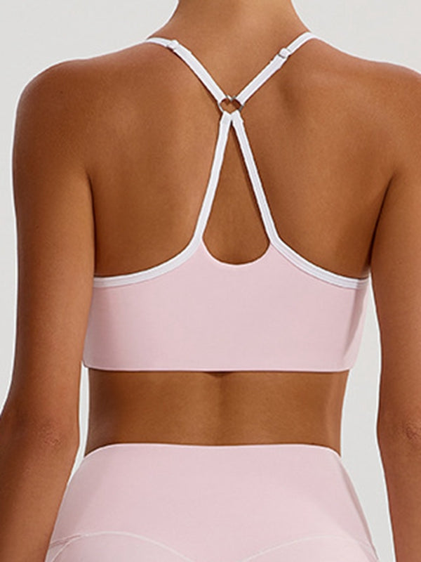ZASUWA Female Contrast Color Stripes Sports Bras