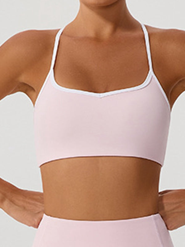 ZASUWA Female Big Heart Shape Cross Back Sports Bras
