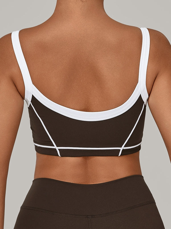 ZASUWA Female Contrast Color Stripe Sports Bras