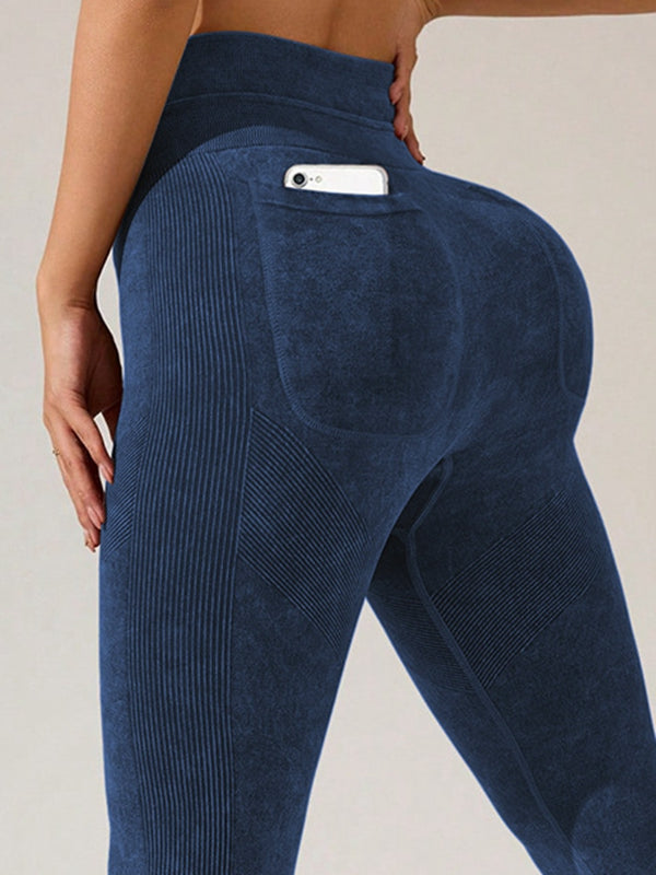 ZASUWA Female Seamless Tie-Dye Printed Leggings