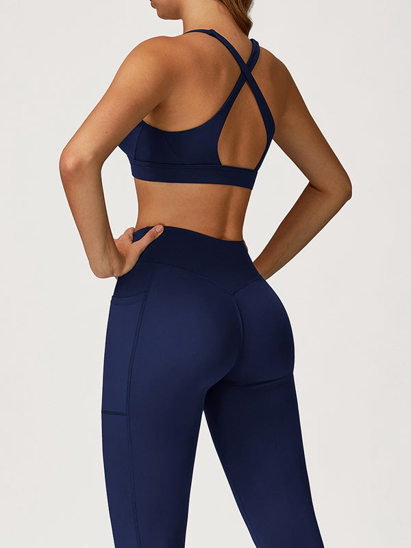 ZASUWA Female V Collar Cross Back V shape-waist Tracksuit