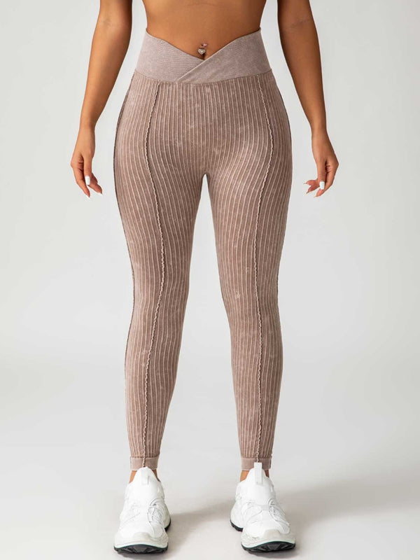 ZASUWA Female Ribbed V Shape Waist Leggings