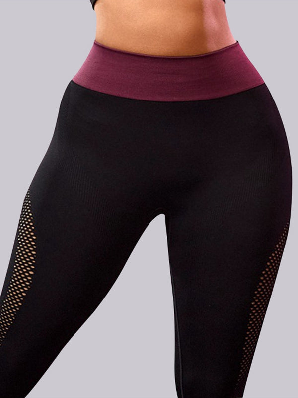 ZASUWA Female Sexy Fishnet Contrast Color Leggings