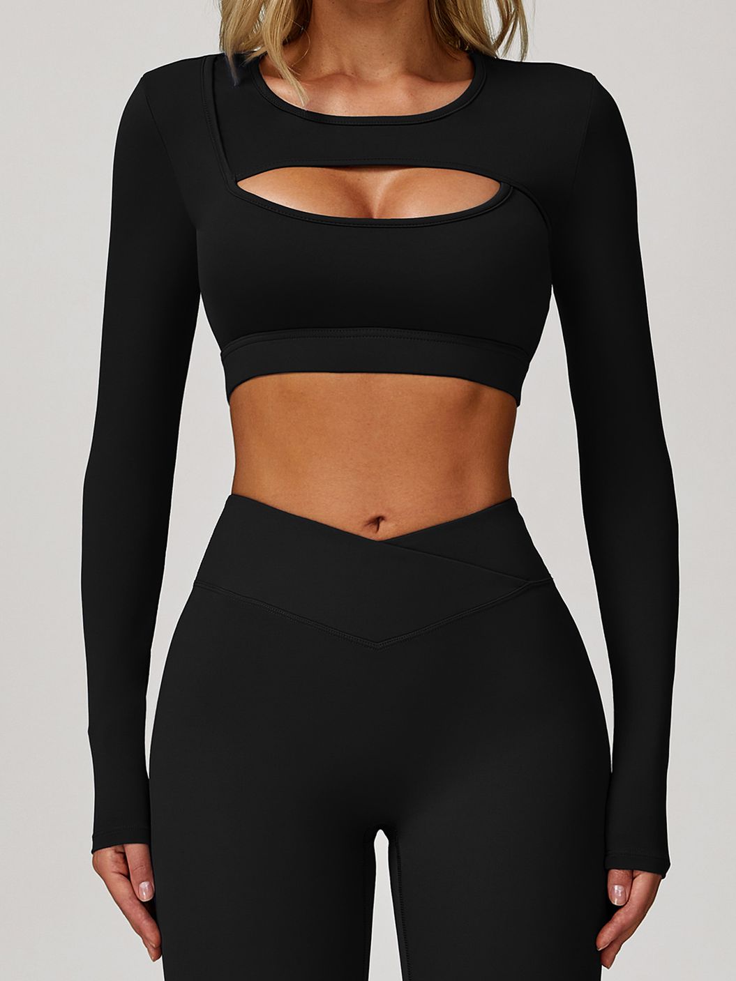 ZASUWA Female Sexy Hollow Out Long Sleeves