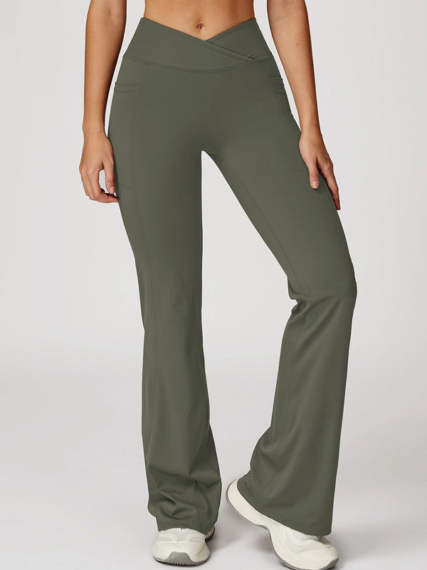 ZASUWA Female V shape-waist Flare Leggings