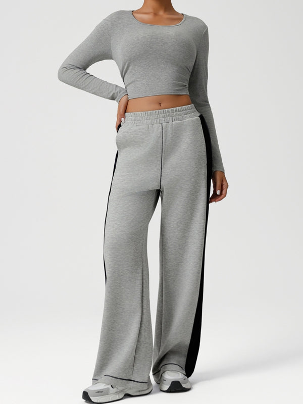 ZASUWA Female Contrast Color Stripes Pocket Tracksuit