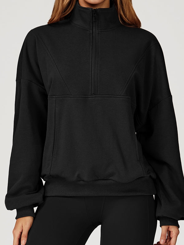 ZASUWA Female Zipper Pocket Casual Hoodie