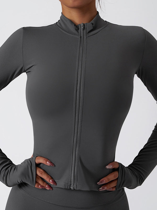ZASUWA Female Solid Color High-rise Leggings