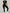 ZASUWA Female Sexy Backless Zipper Contrast Color Stripes Stitch Performance Jumpsuit