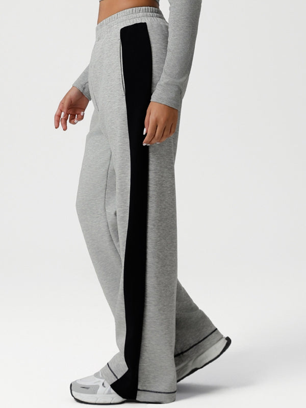 ZASUWA Female Contrast Color Stripes Pocket Pants