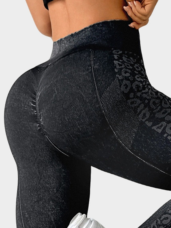 ZASUWA Female Leopard Print High-rise Leggings