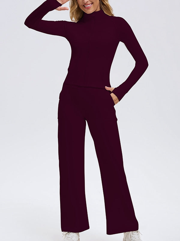 ASUWA Female Pocket Zipper Tracksuit