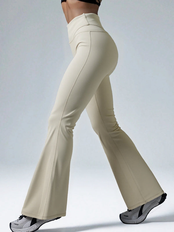 ZASUWA Female Zipper Pocket Flare Leggings