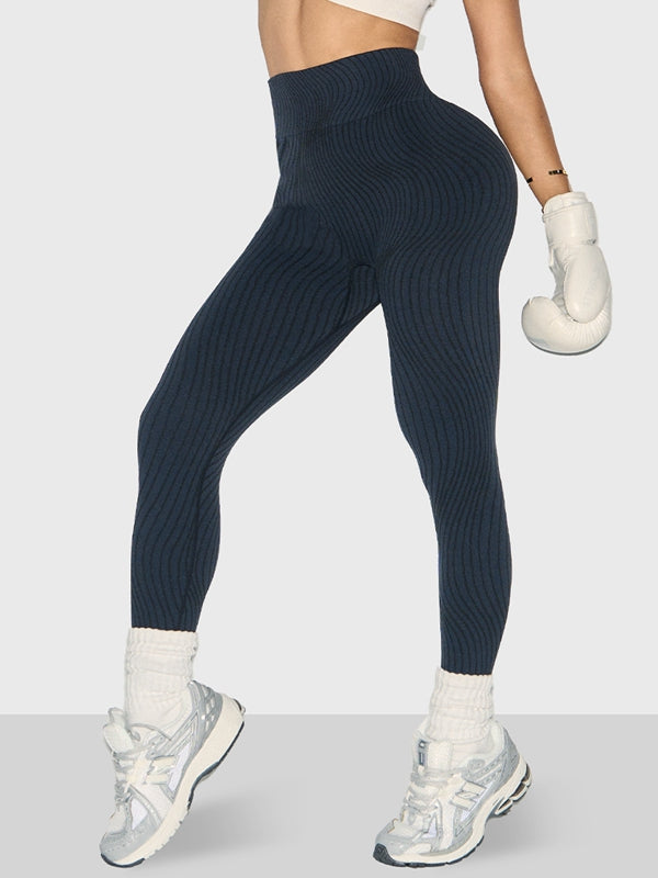 ZASUWA Female Sexy Ribbed Seamlee Leggings