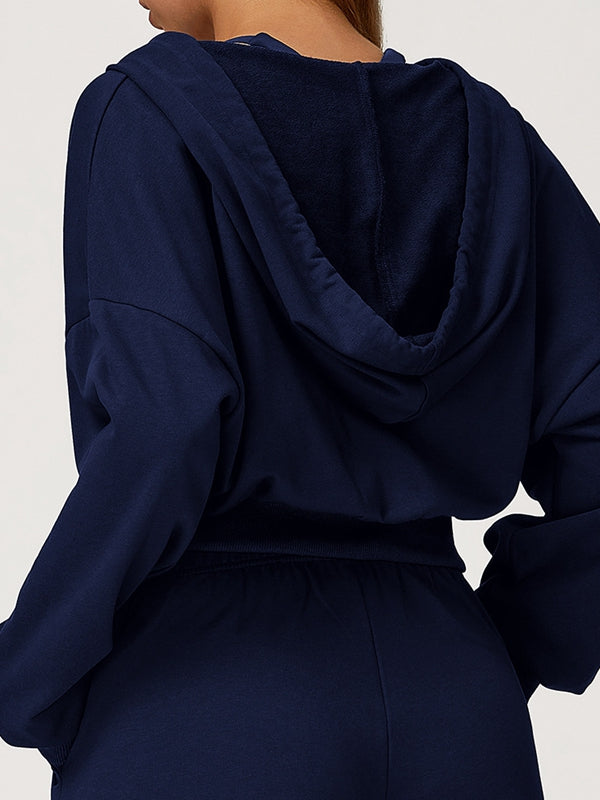 ZASUWA Female Pocket Casual Zipper Hoodie