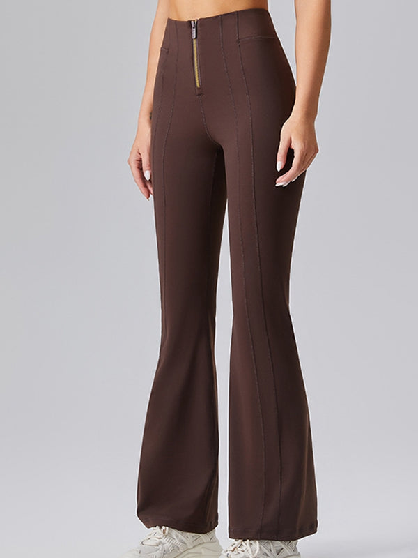 ZASUWA Female Sexy Denim Zipper Flare Leggings