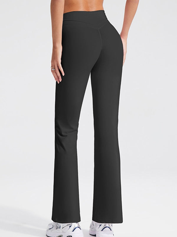 ZASUWA Female V Shape Waist Flare Leggings