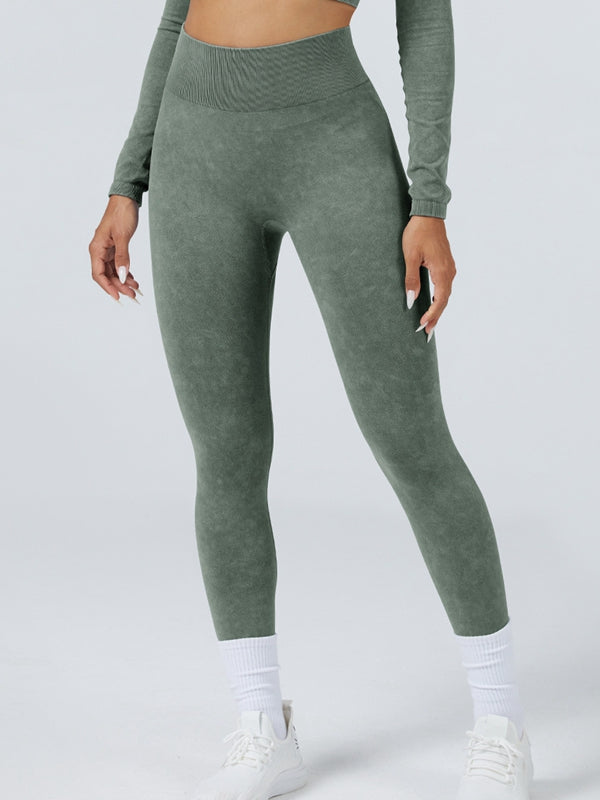 ZASUWA Female Tie Dye High-rise Leggings