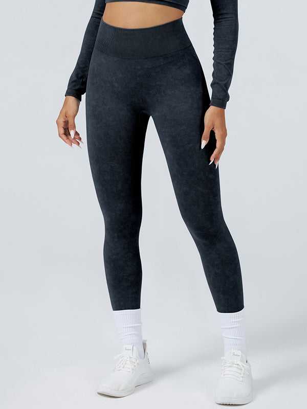 ZASUWA Female Tie Dye High-rise Leggings