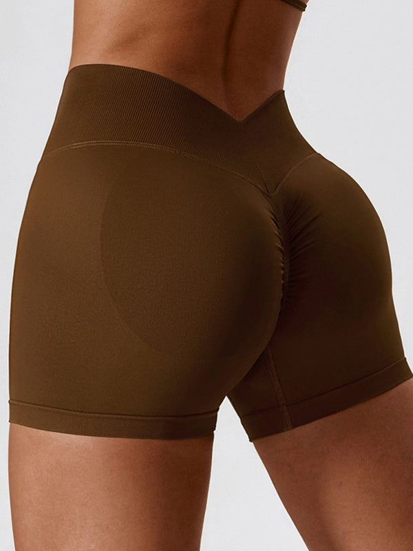 ZASUWA Female Sexy Deep V Back Scrunch Bum Shorts