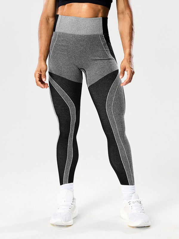 ZASUWA Female Seamless Contrast Color Leggings