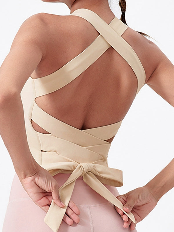 ZASUWA Female Backless Bow-knot Tank