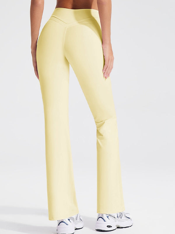 ZASUWA Female V Shape Waist Flare Leggings