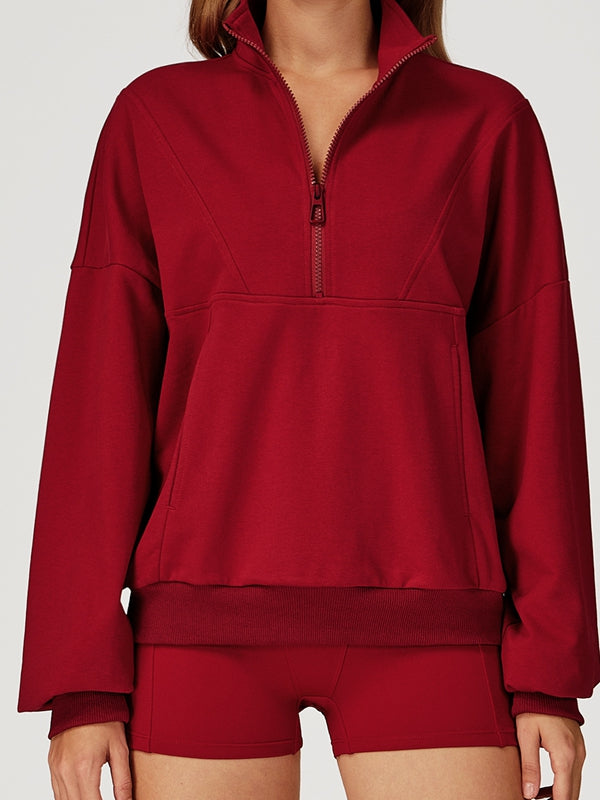 ZASUWA Female Zipper Pocket Casual Hoodie