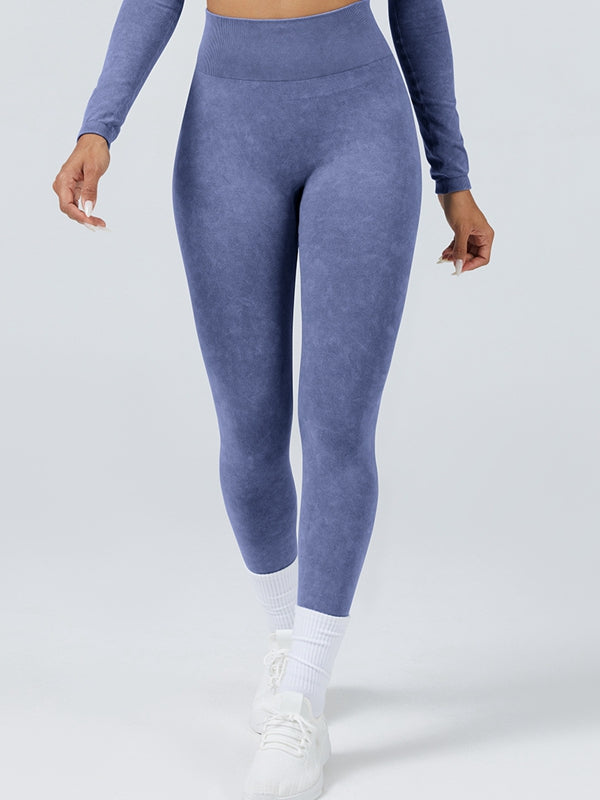 ZASUWA Female Tie Dye High-rise Leggings