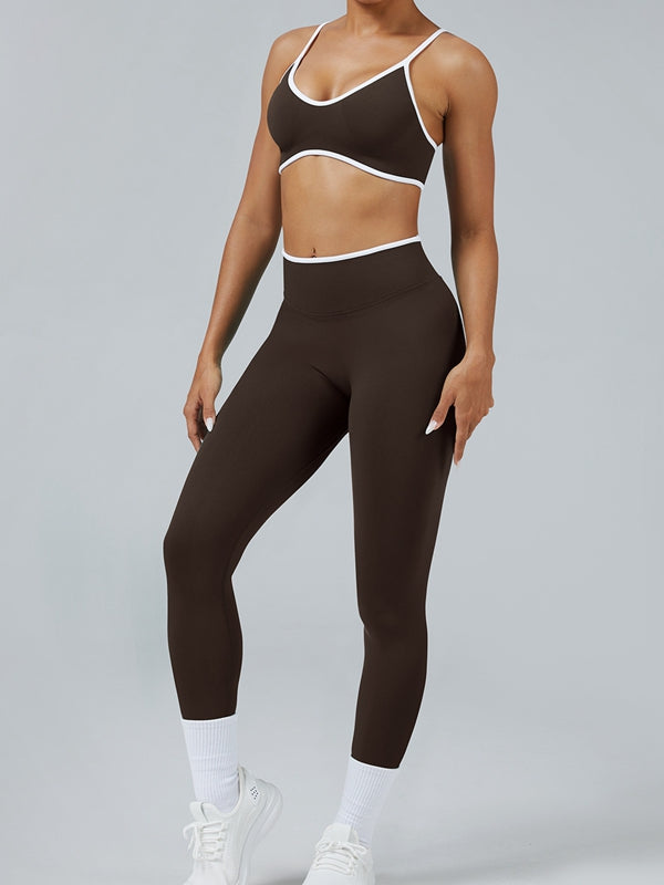 ZASUWA Female Stripes Seamless High-rise Short Tracksuit
