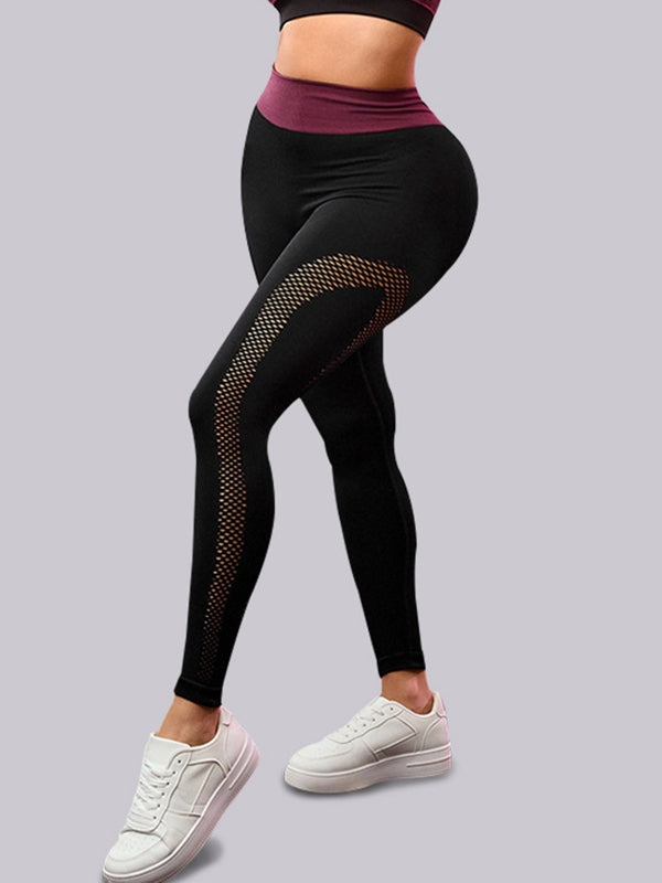 ZASUWA Female Sexy Fishnet Contrast Color Leggings