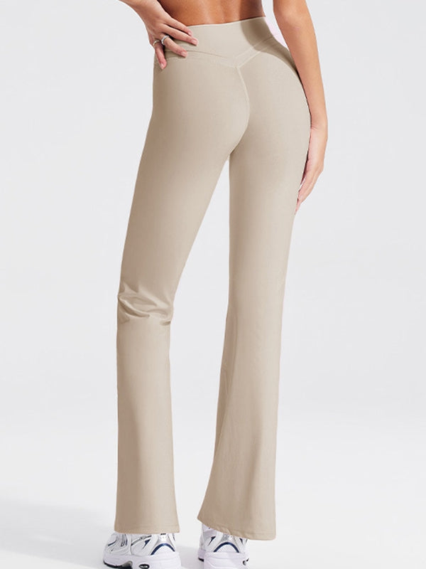 ZASUWA Female V Shape Waist Flare Leggings