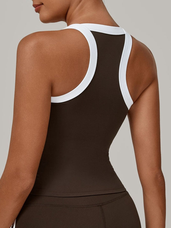 ZASUWA Female Contrast Color Stripe Sports Bras