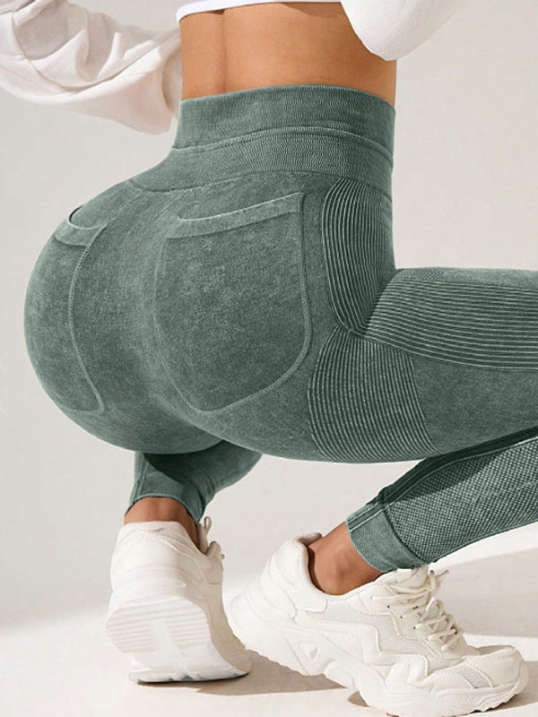 ZASUWA Female Seamless Tie-Dye Printed Leggings