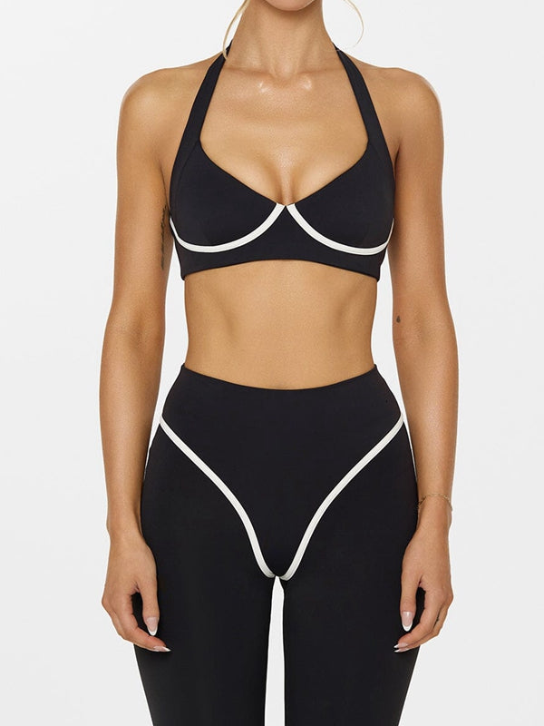 ZASUWA Female Stripes Push-Up High-rise Leggings