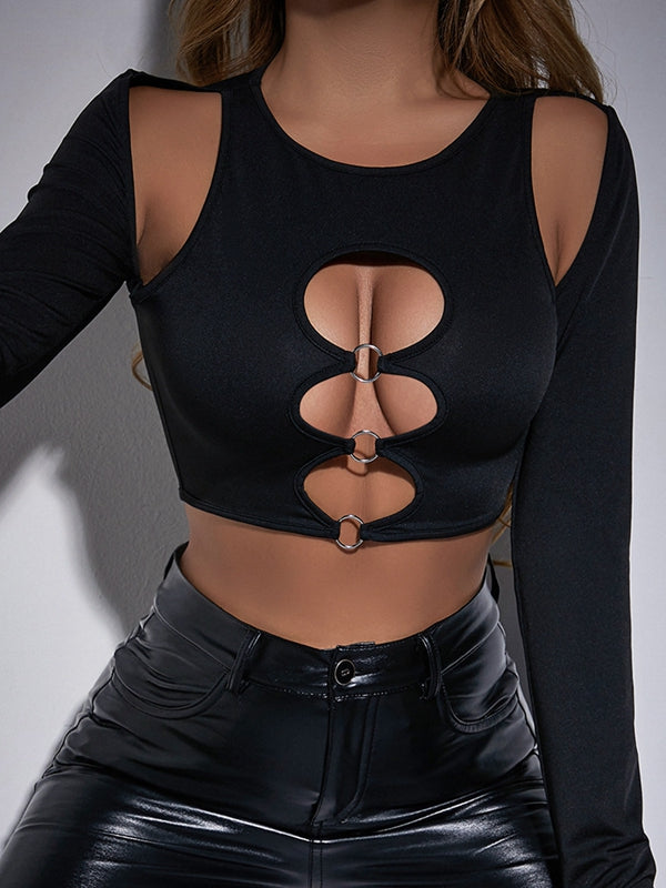 ZASUWA Female Unique Hollow Out Long Sleeves