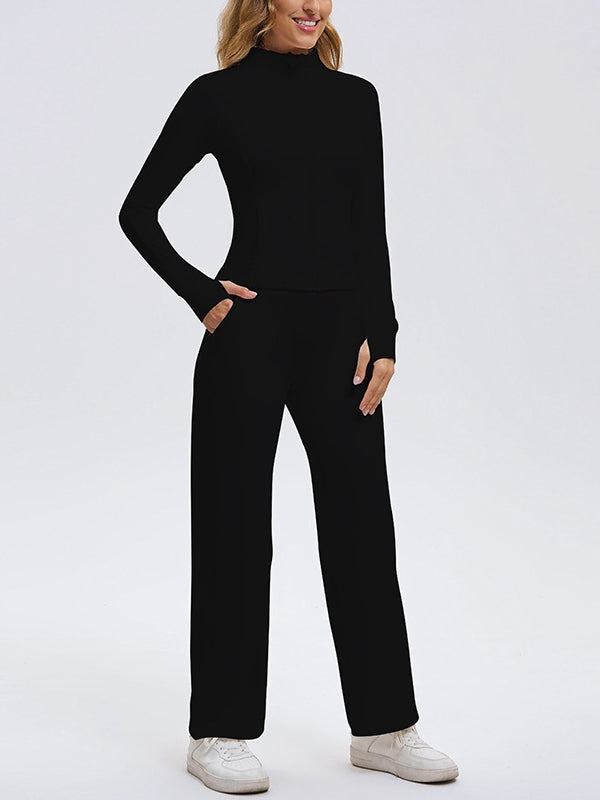 ASUWA Female Pocket Zipper Tracksuit