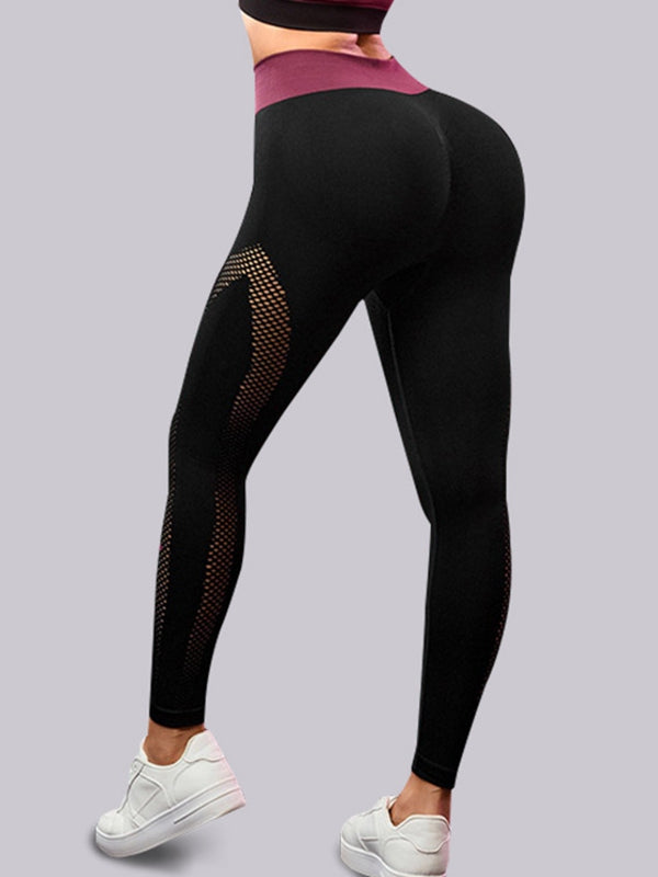 ZASUWA Female Sexy Fishnet Contrast Color Leggings