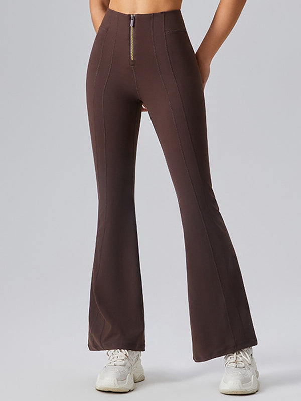 ZASUWA Female Sexy Denim Zipper Flare Leggings