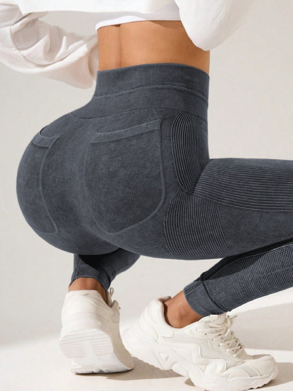 ZASUWA Female Seamless Tie-Dye Printed Leggings