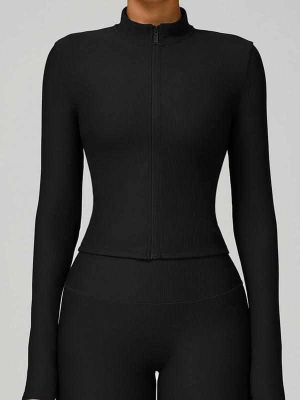 ZASUWA Female Ribbed High-rise Leggings