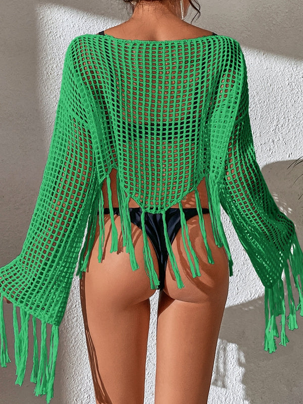 ZASUWA Female Sexy Fishnet Without Bikini Set Swimwear Cover-up