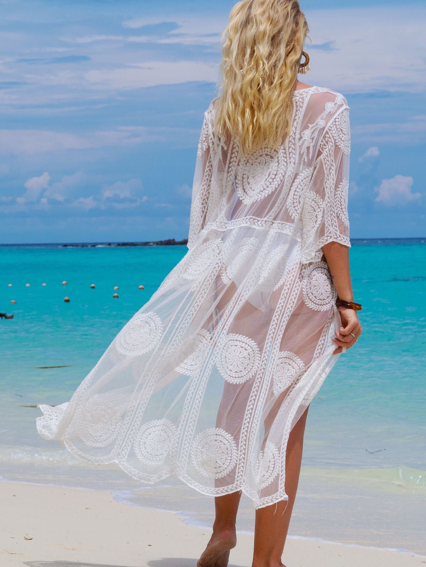 ZASUWA Female Unique Sexy Sheer Mesh Swimwear Without Bikini Set Cover-up